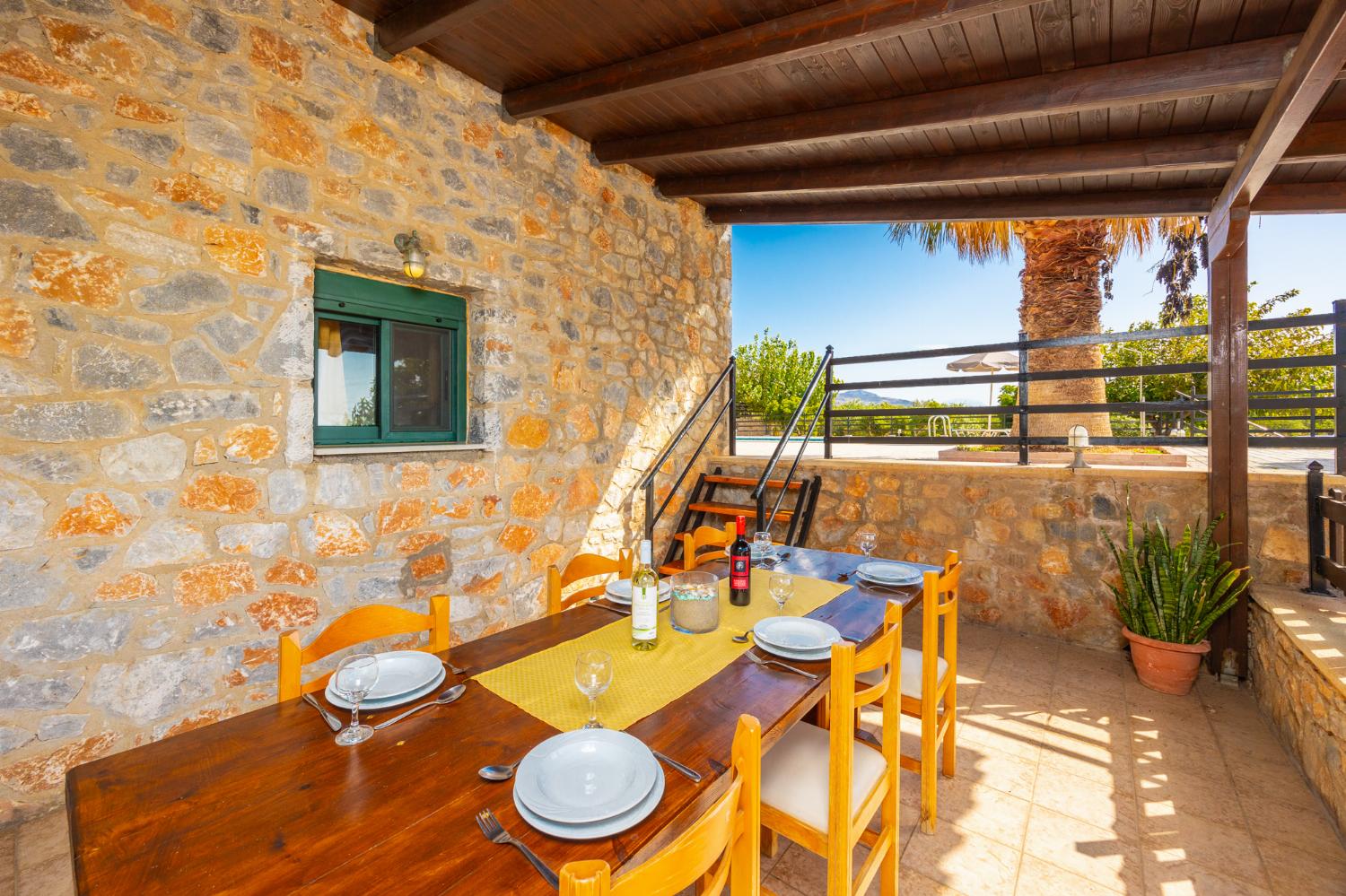 Sheltered terrace area