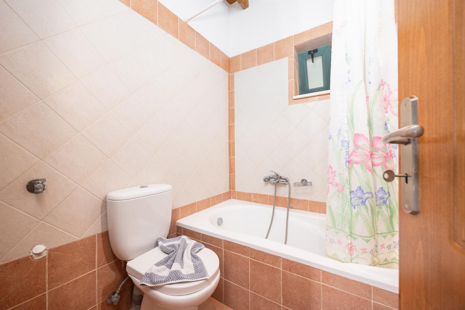 Lower unit: family bathroom with bath and shower
