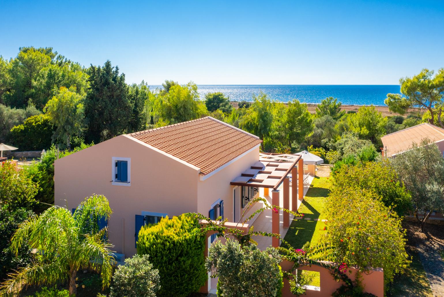 Aerial view of Nafsika Beach House