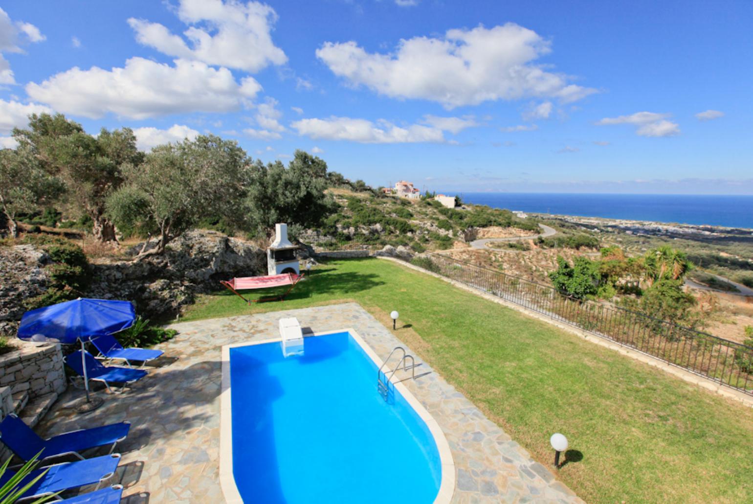 Private pool with terrace and garden area