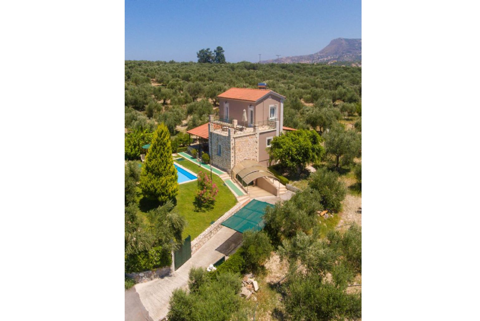 Aerial view of Villa Dimitris