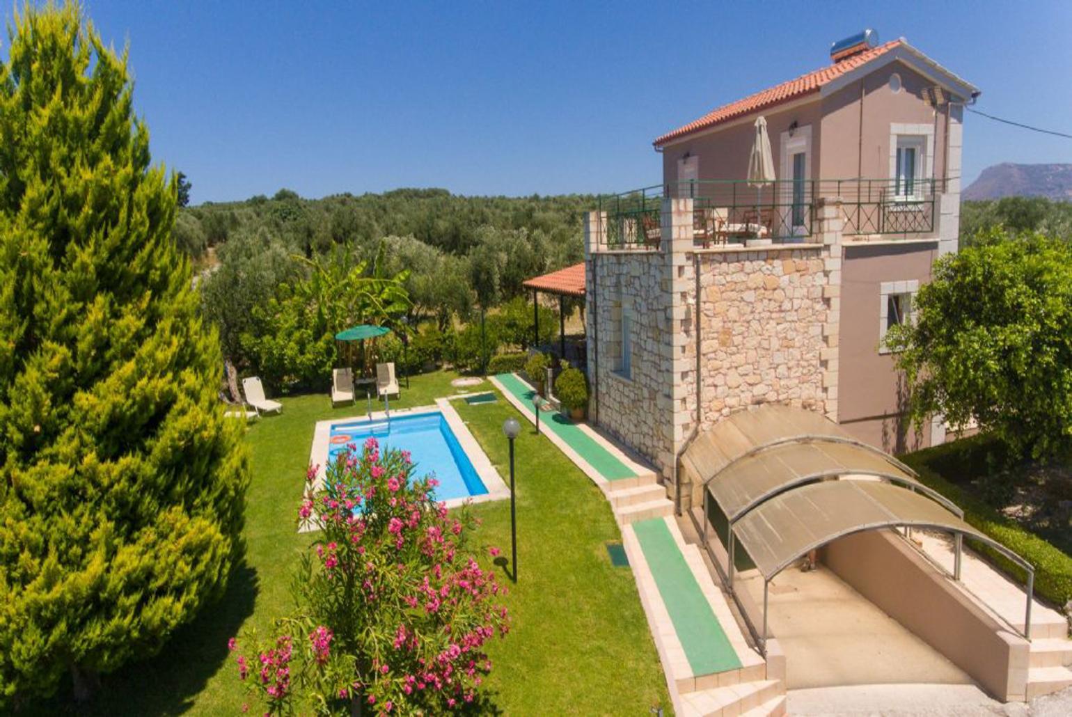 Aerial view of Villa Dimitris