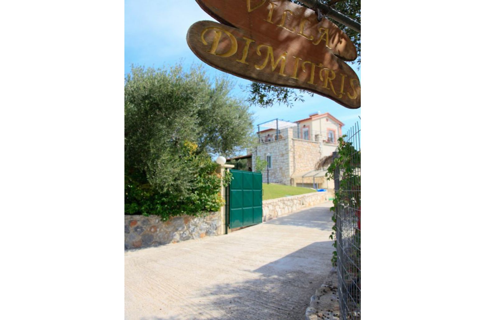 Entrance to villa