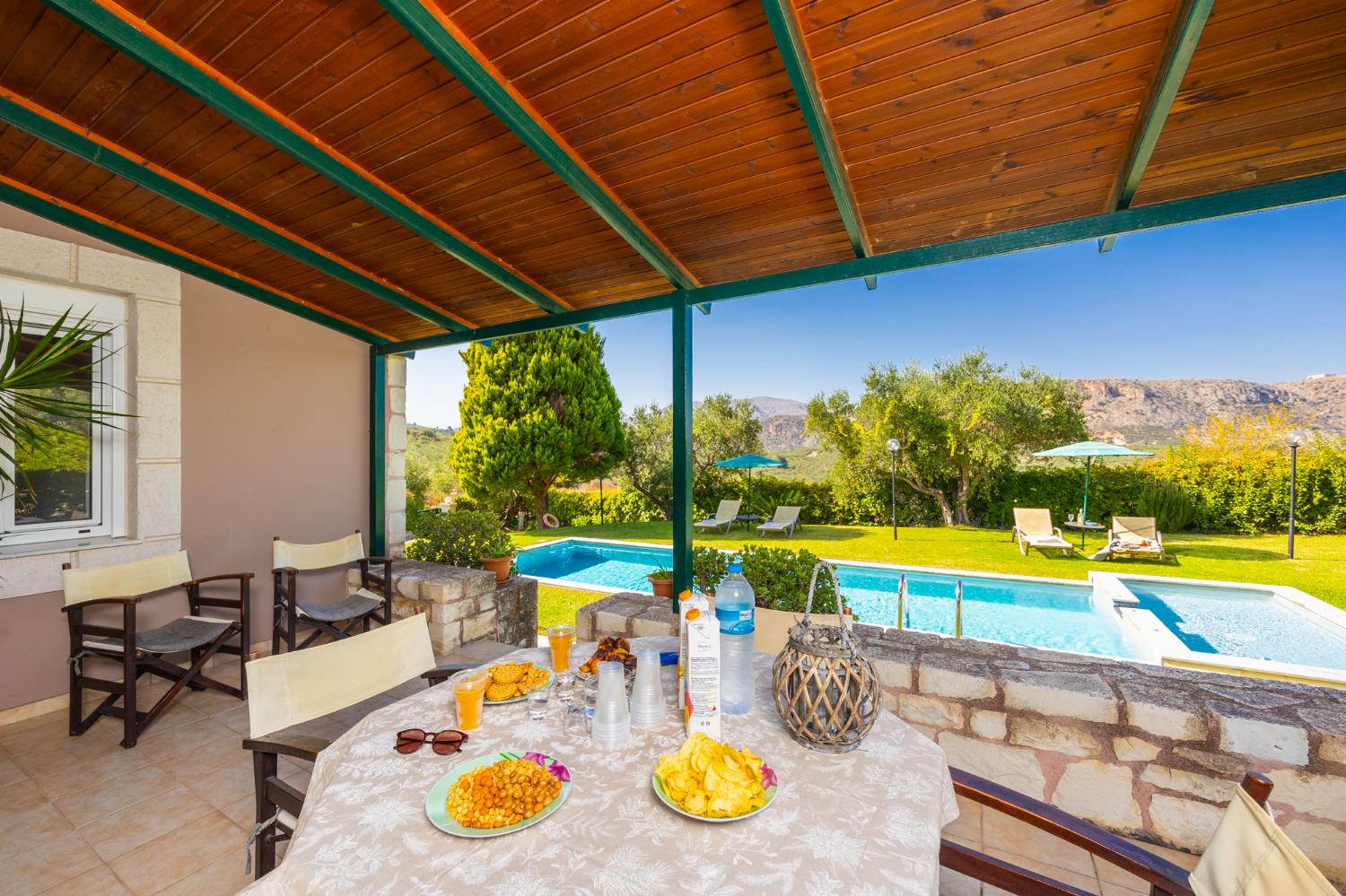 Sheltered terrace area