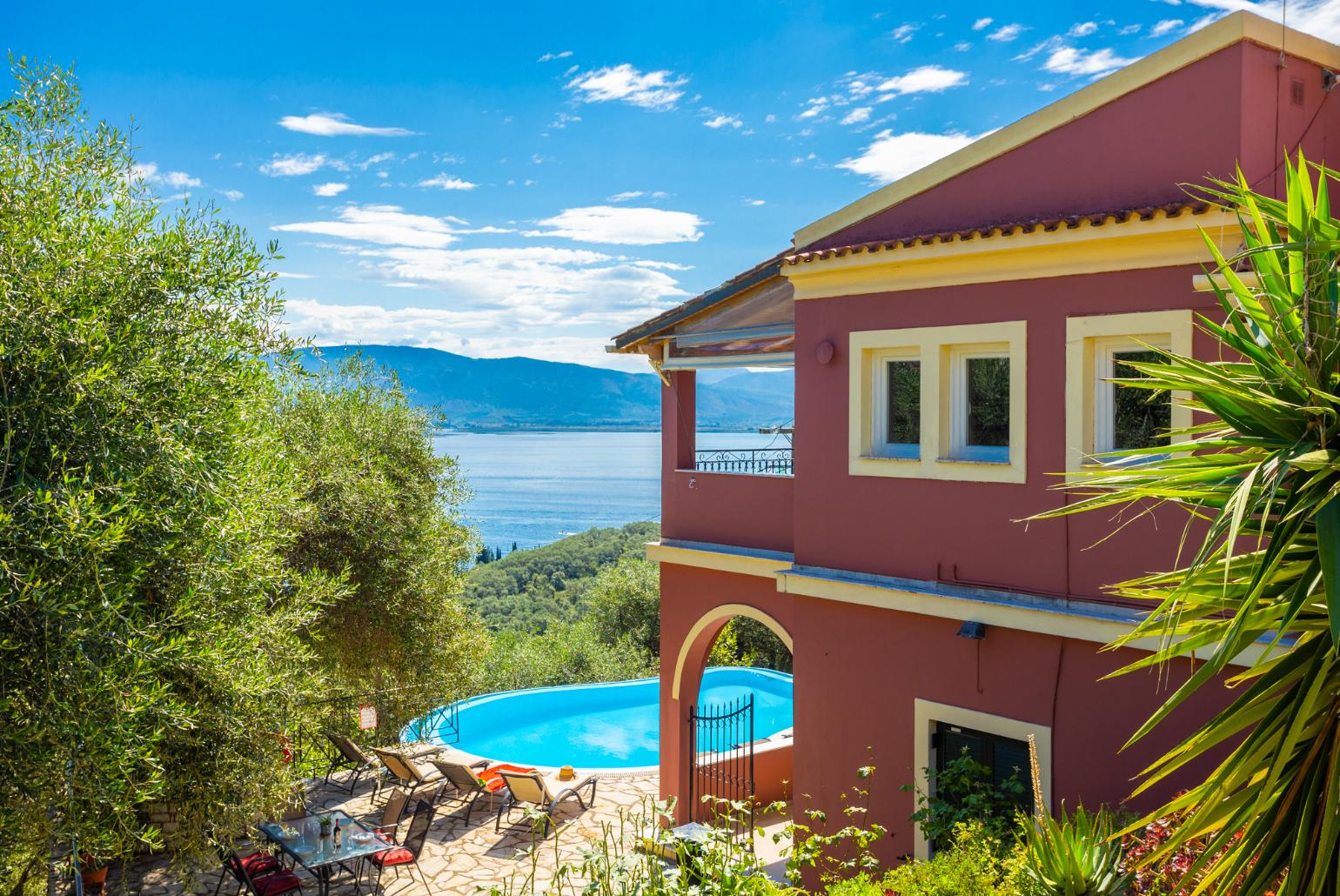 Beautiful villa with private infinity pool and terrace with panoramic sea views