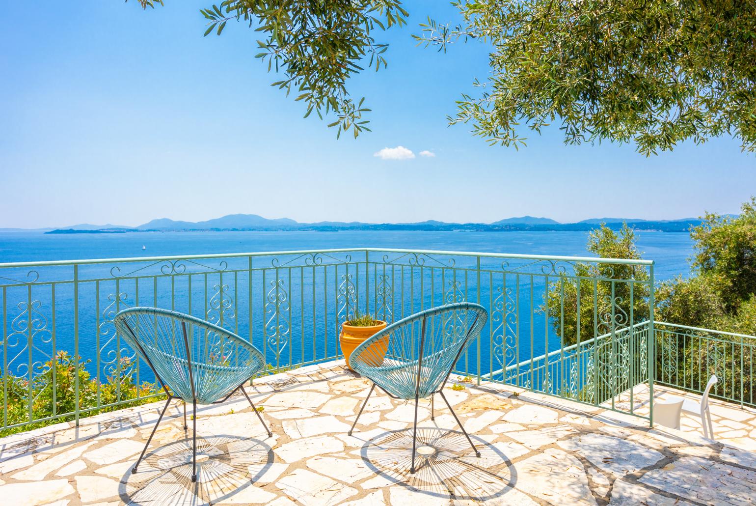 Terrace area with sea views