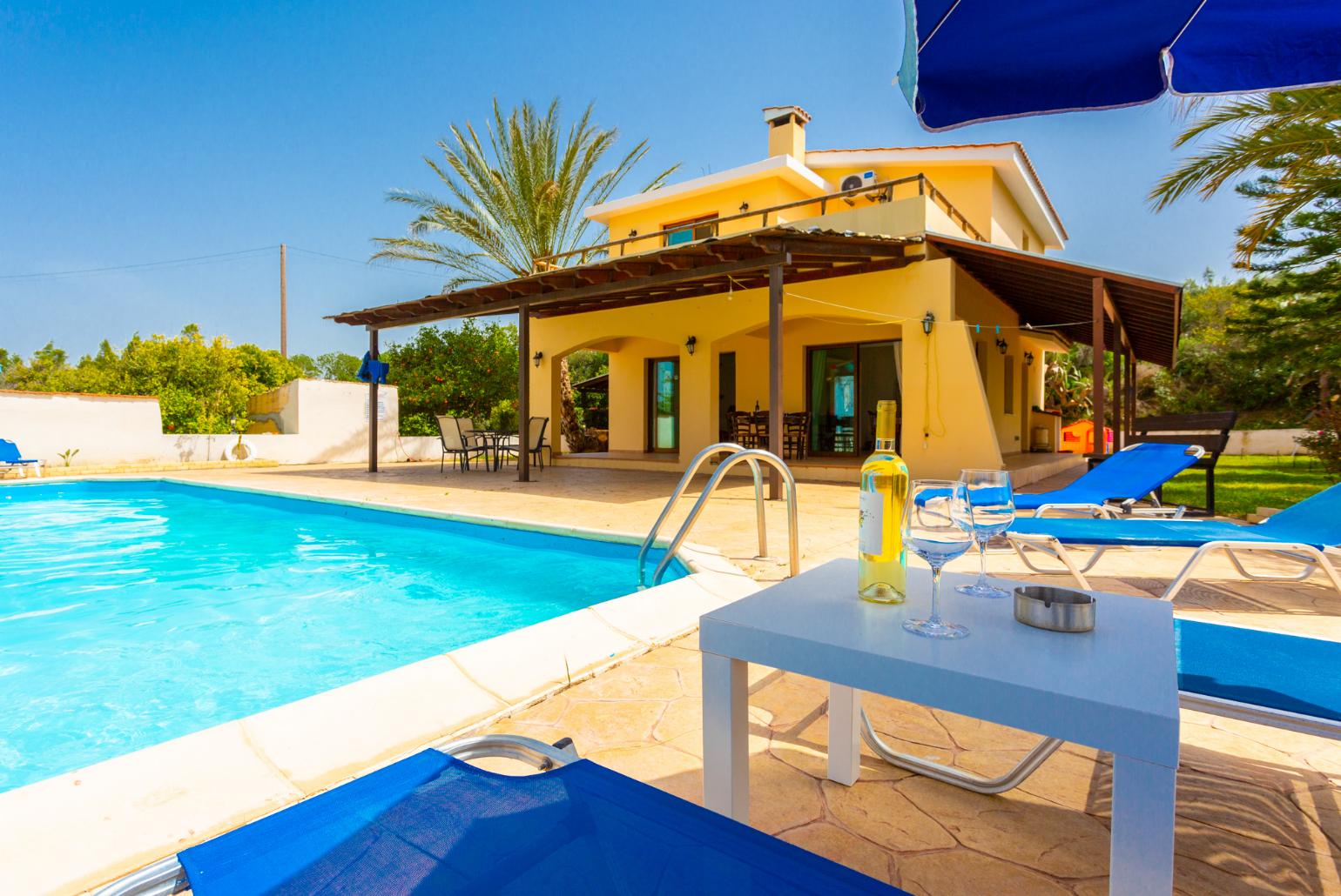 Beautiful villa with private pool and terrace with panoramic countryside views