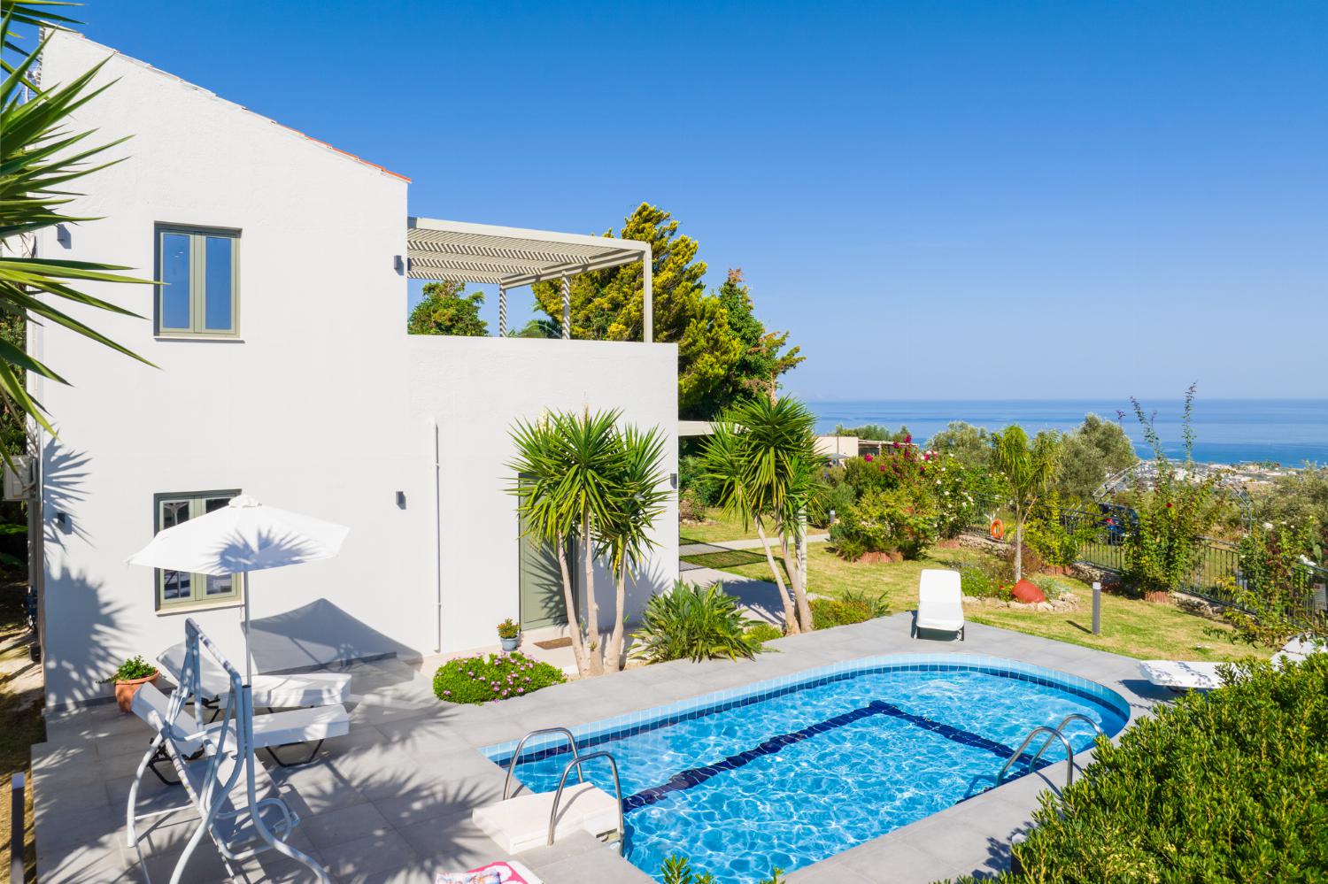 Beautiful villa with private pool, terrace, and garden with sea views