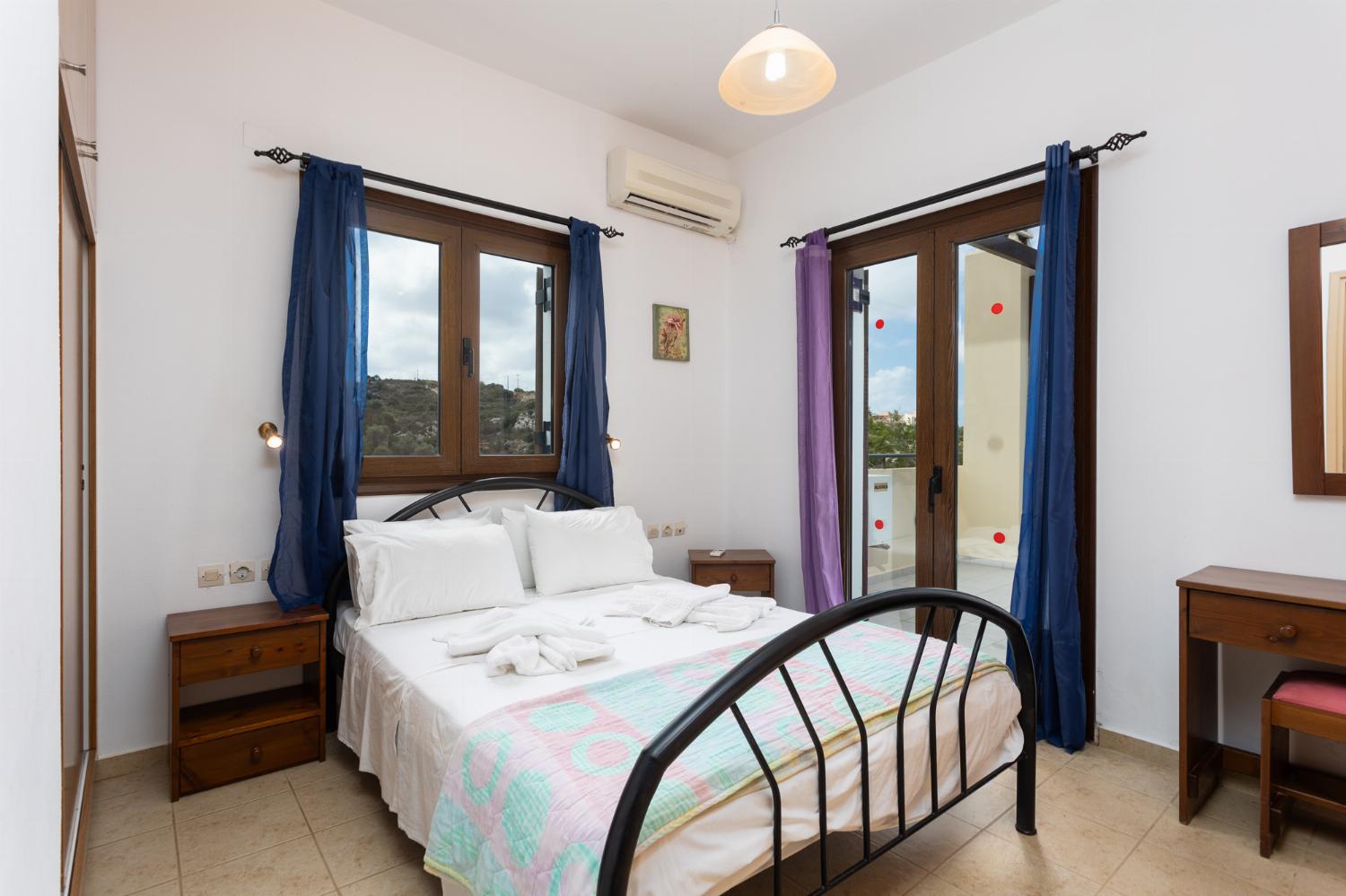 Double bedroom with A/C and sea views