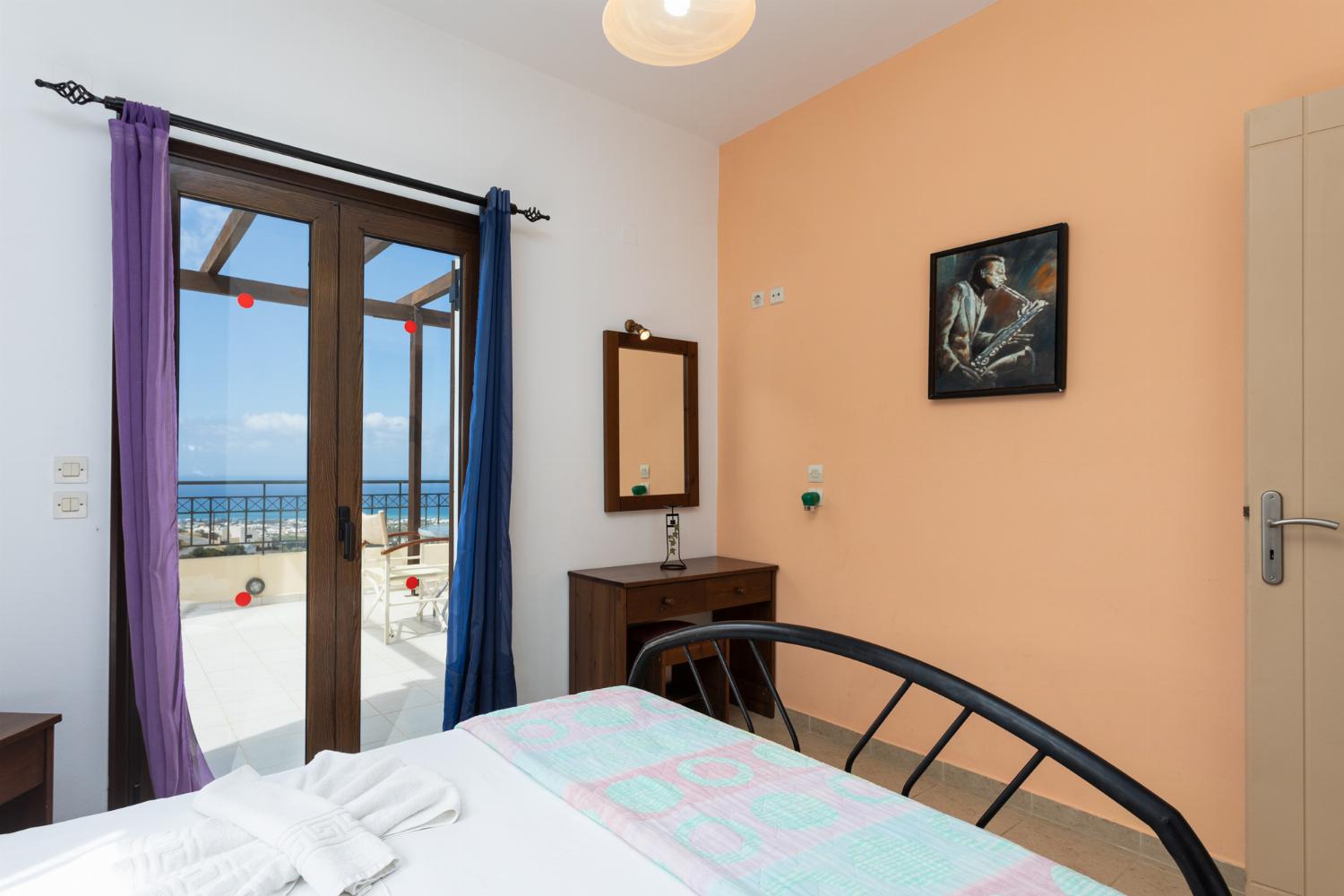 Double bedroom with A/C and sea views