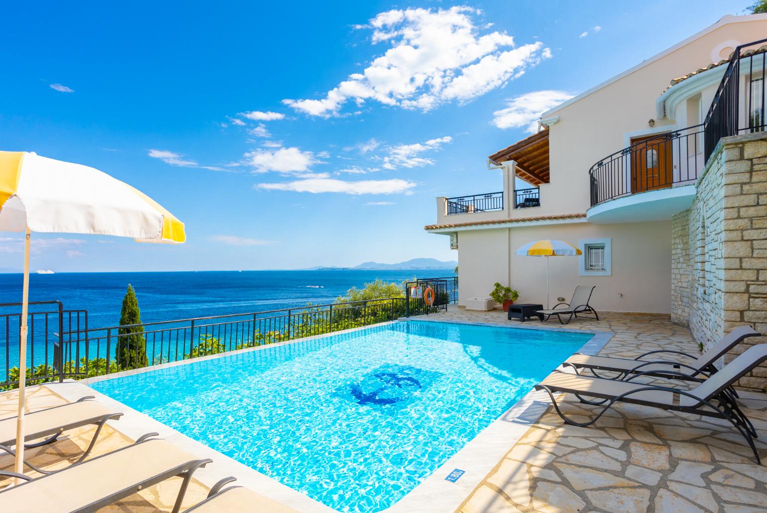 Beautiful villa with private pool and terrace with panoramic sea views