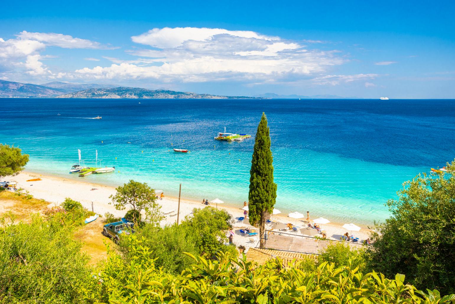 View of Krouzeri Beach from Villa Kerkyroula