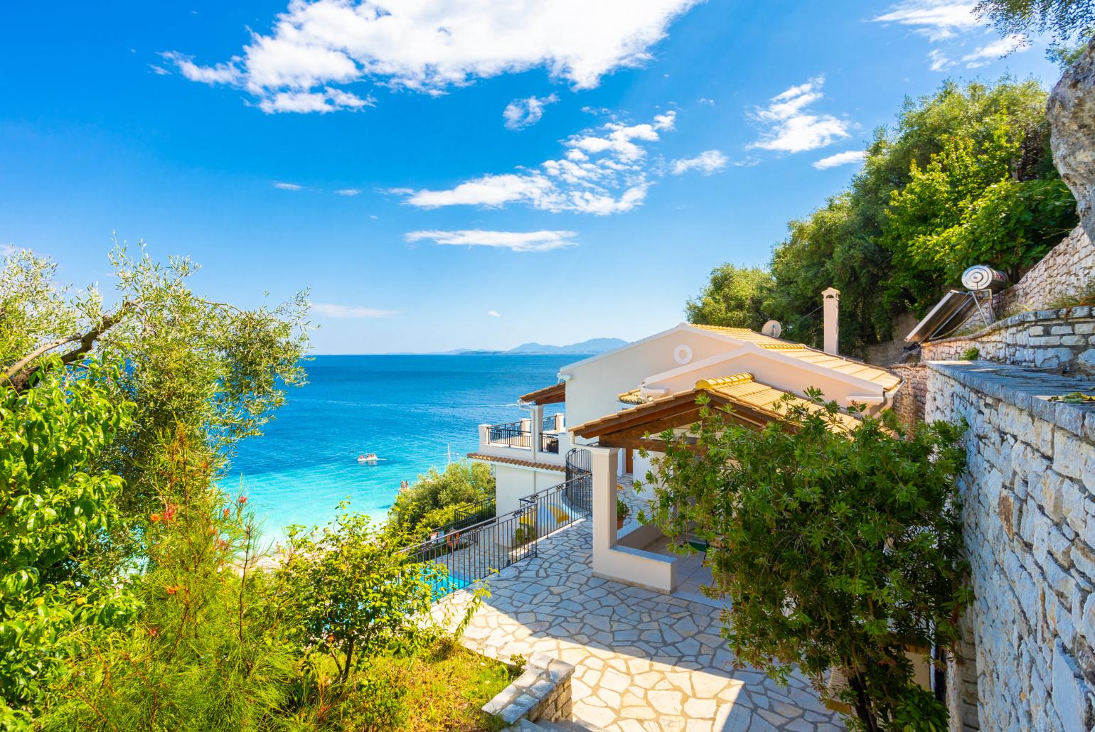 Beautiful villa with private pool and terrace with panoramic sea views