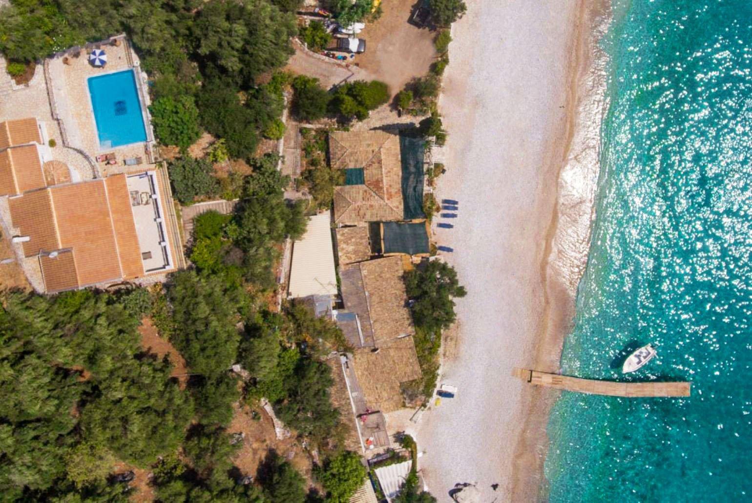 Aerial view of Villa Kerkyroula