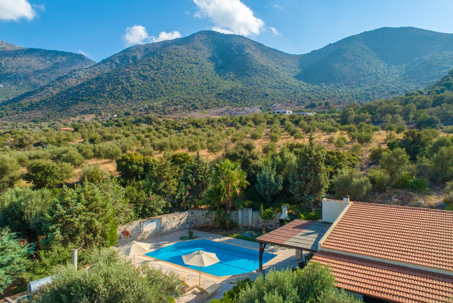 Aerial view of Villa Dimitrios