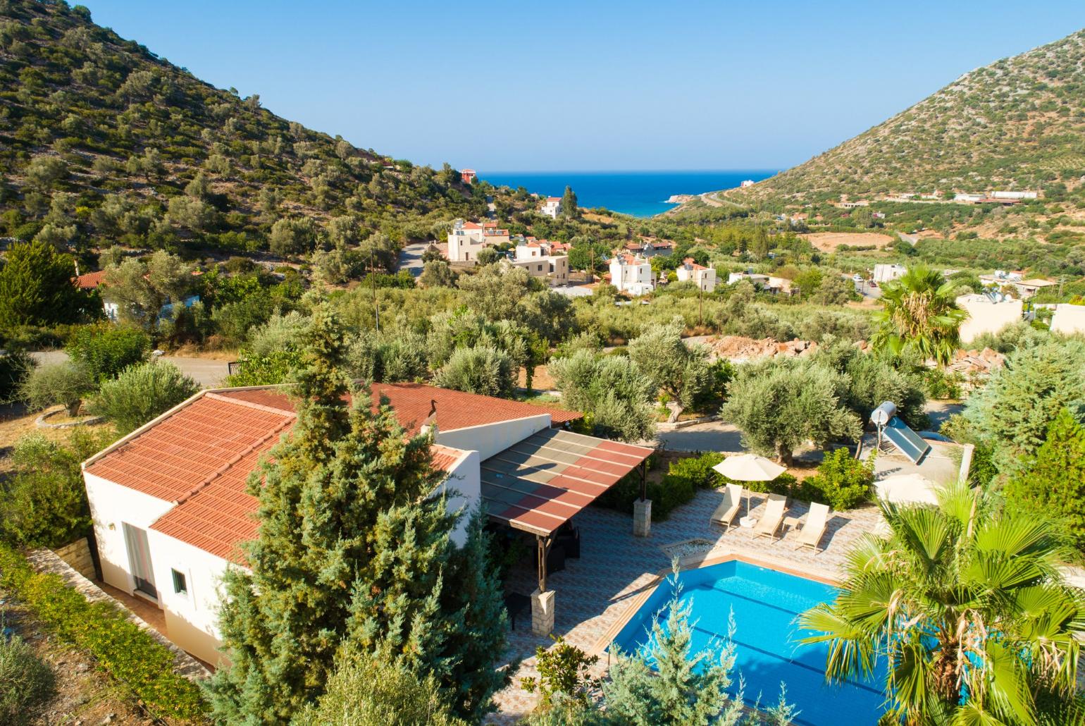 Aerial view of Villa Dimitrios