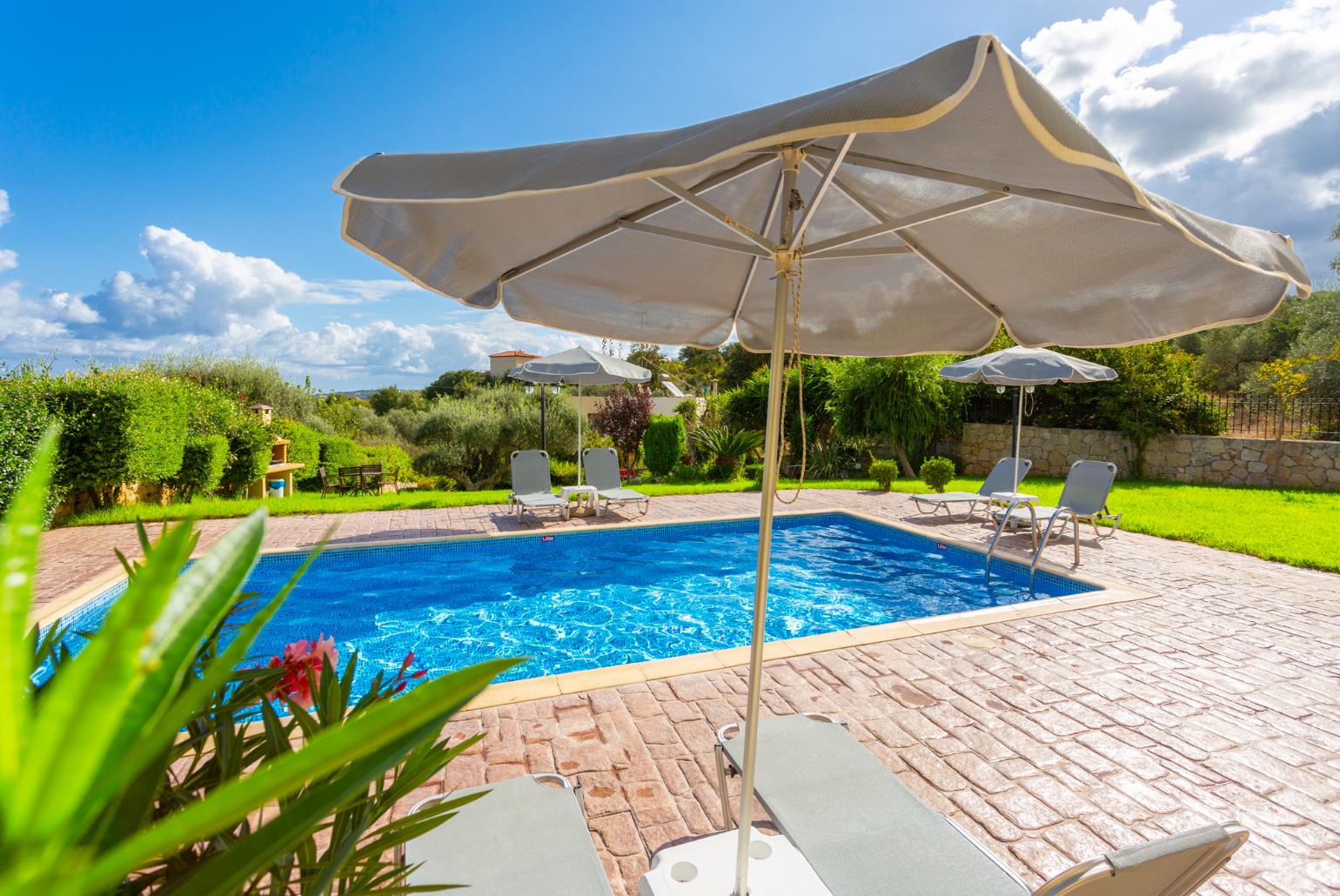 Private pool, terrace, and large garden