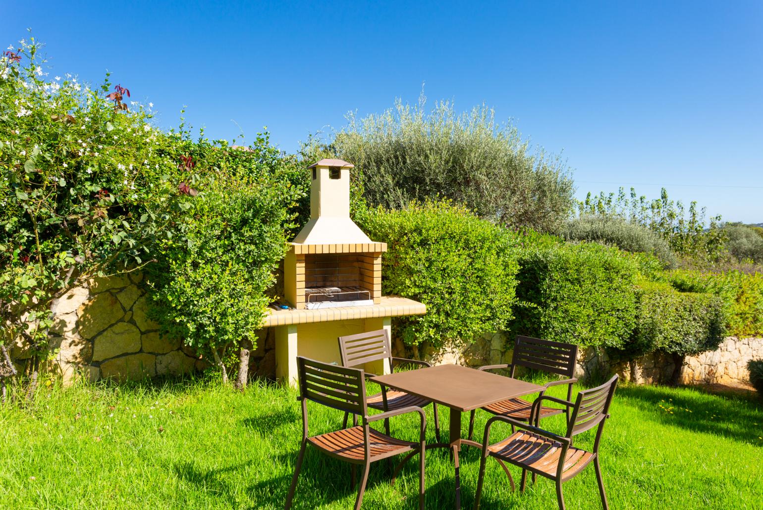 Garden area with BBQ