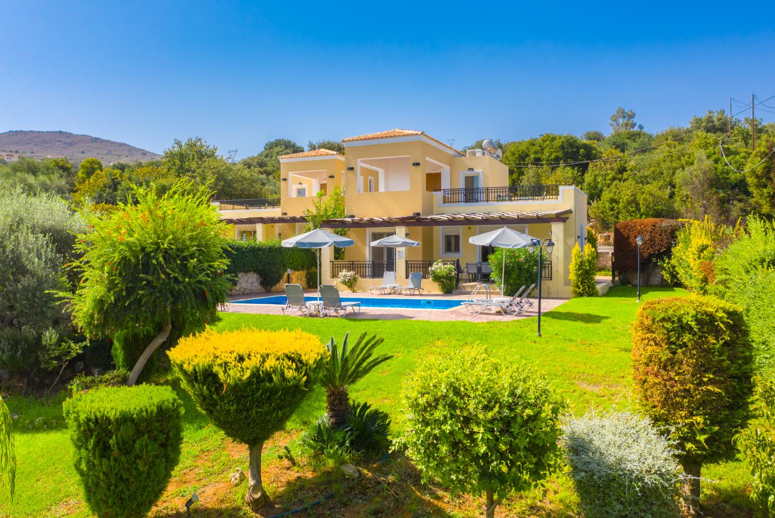 Beautiful villa with private pool, terrace area, and large garden