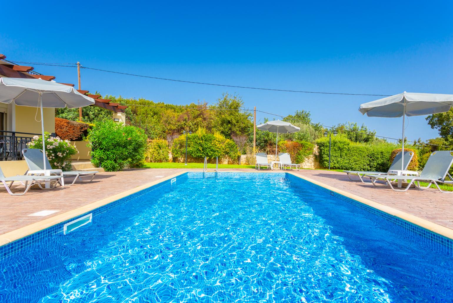 Private pool, terrace, and large garden