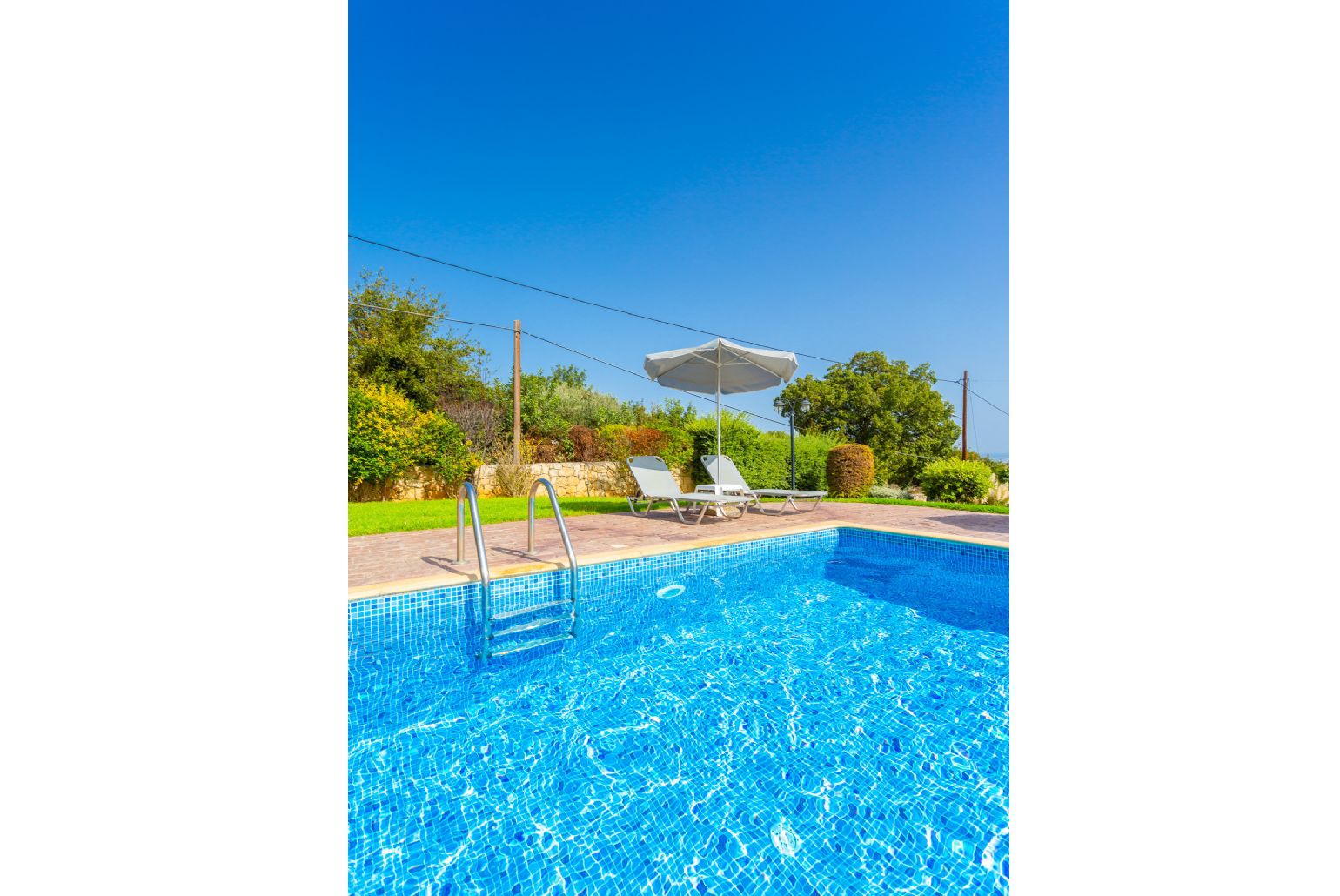 Private pool, terrace, and large garden