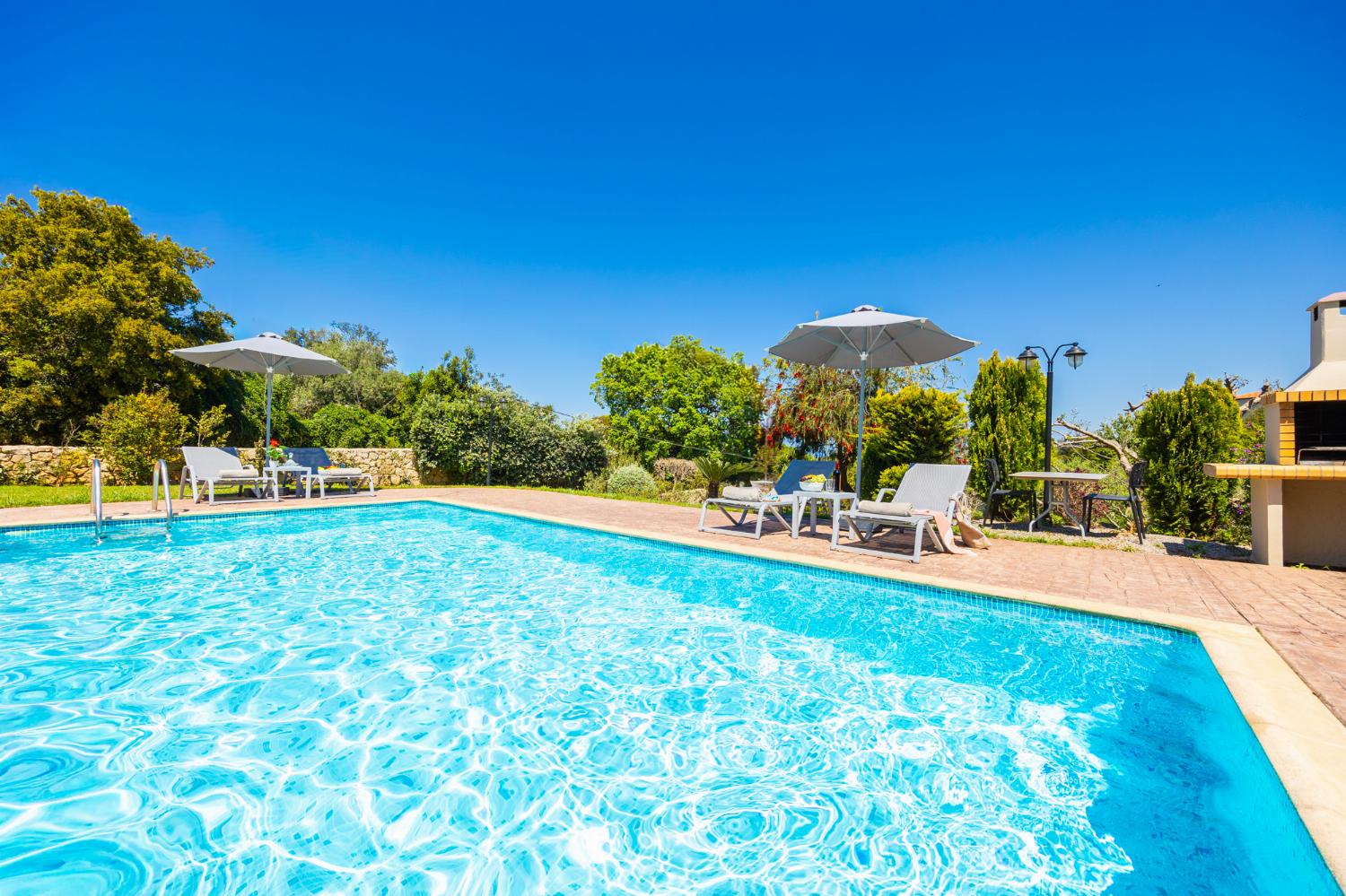 Private pool, terrace, and garden