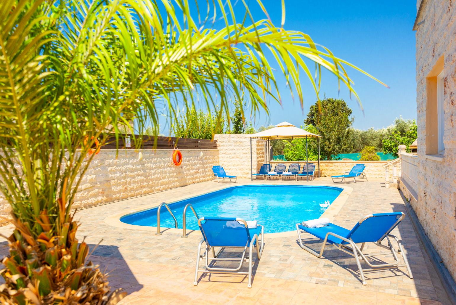 Private pool, terrace, and large garden