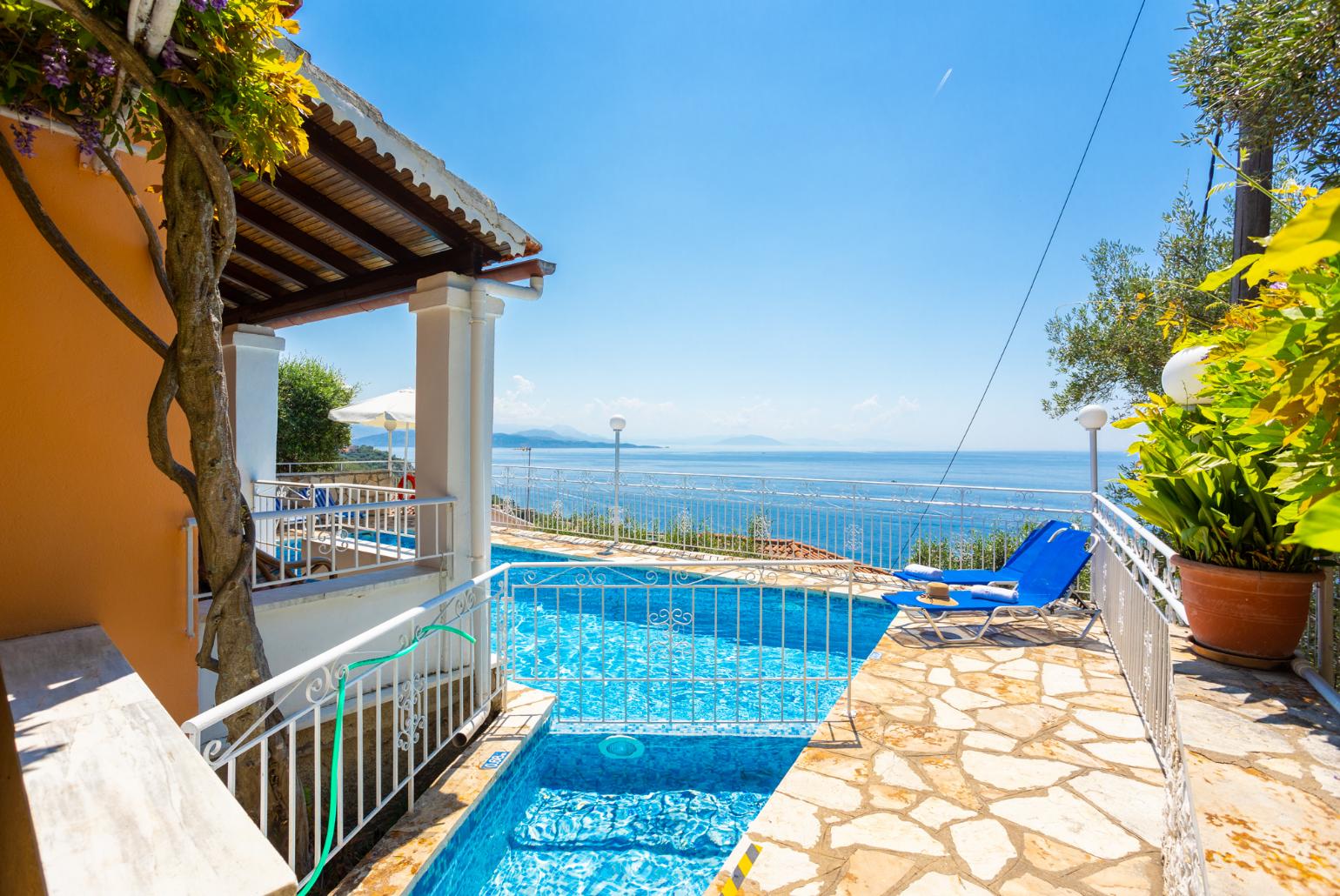 Beautiful villa with private pool and terrace with panoramic sea views