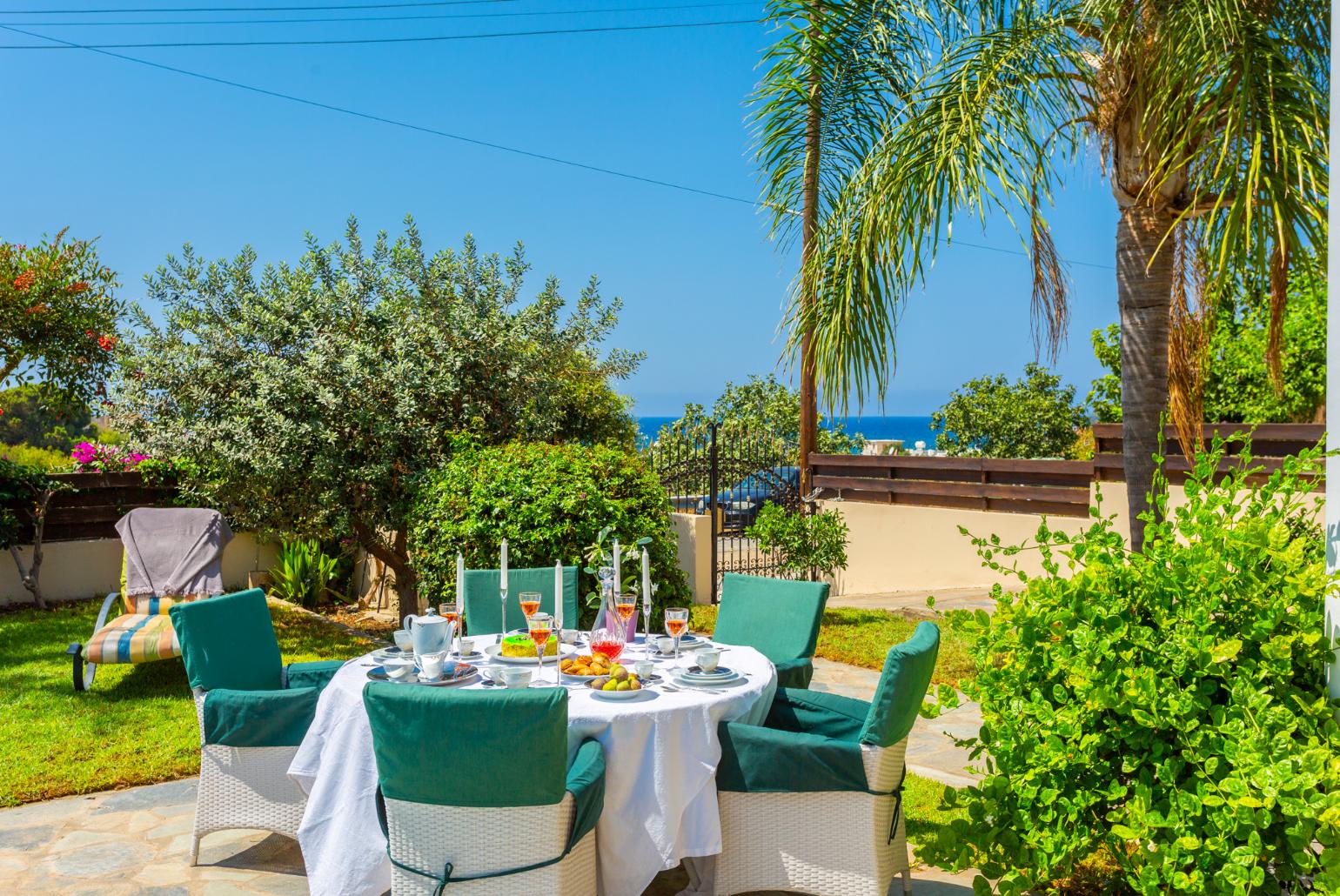 Terrace area with sea views