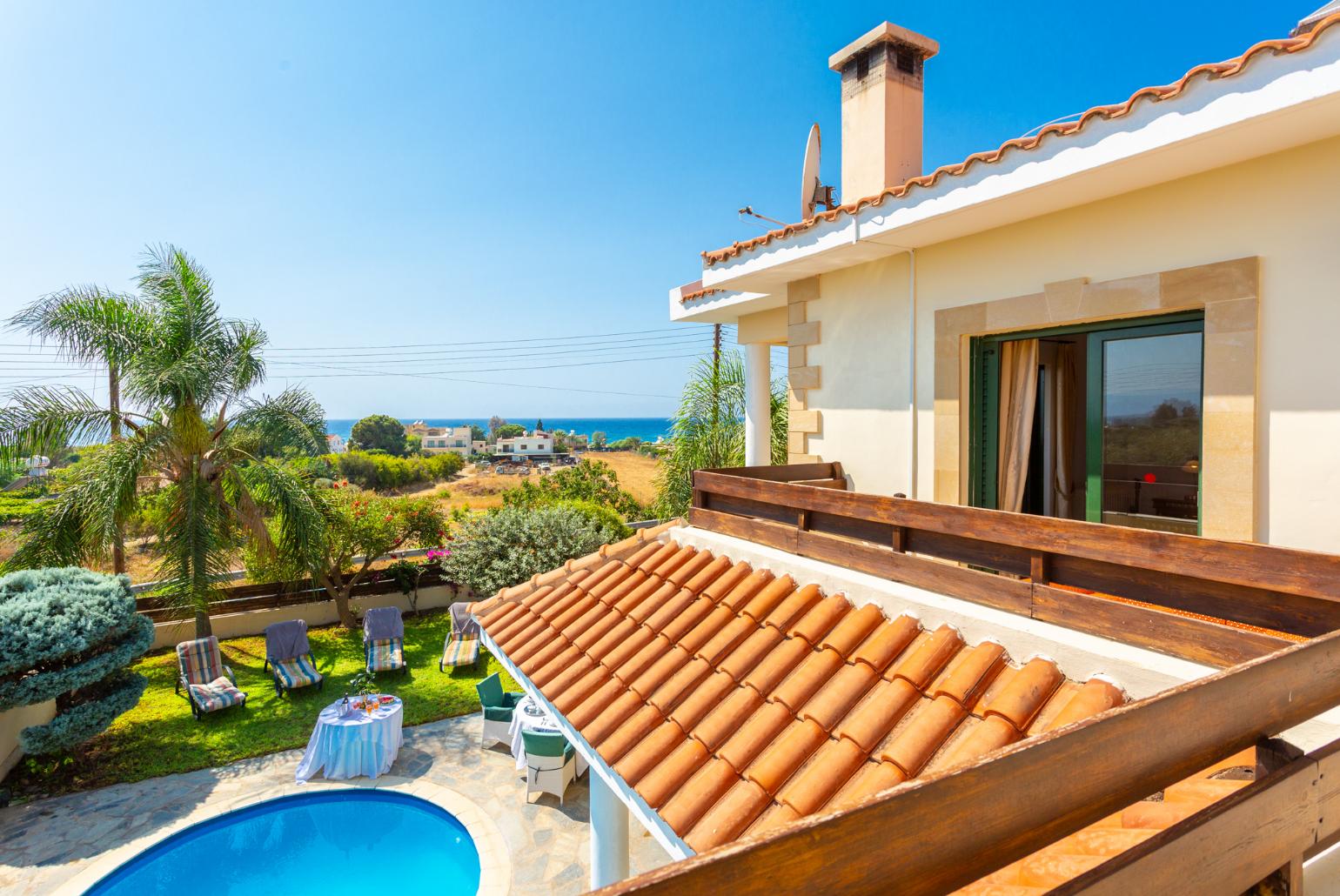 Balcony with sea views