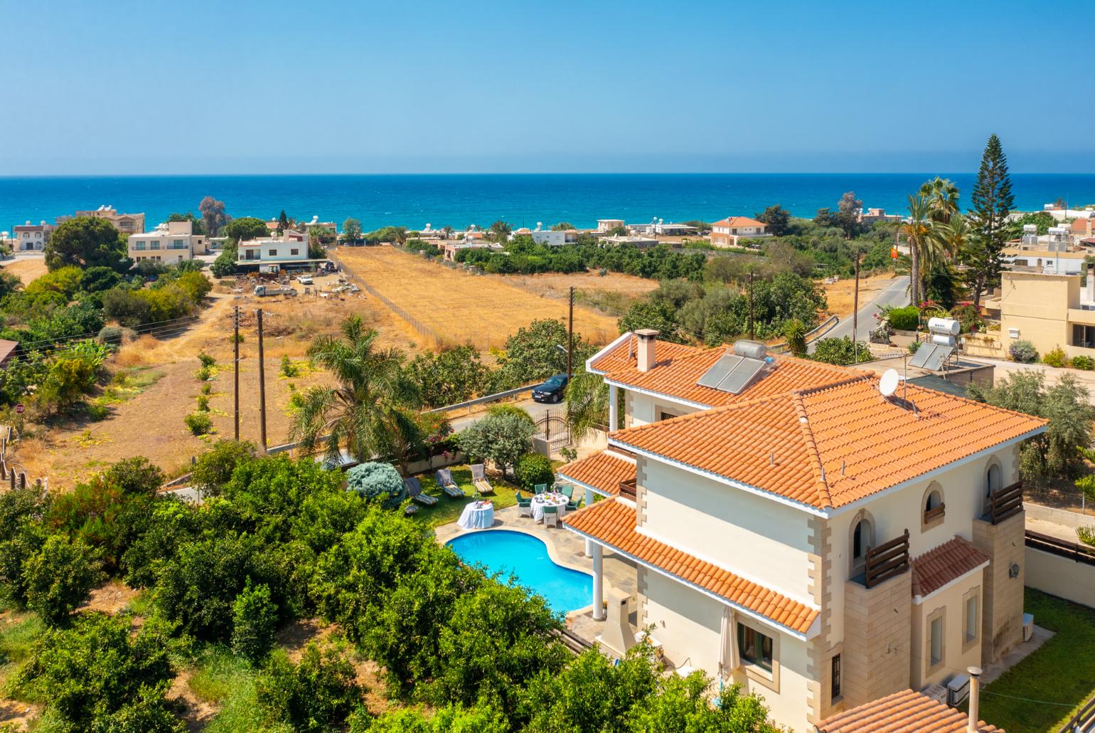 Aerial view of Villa Charianna