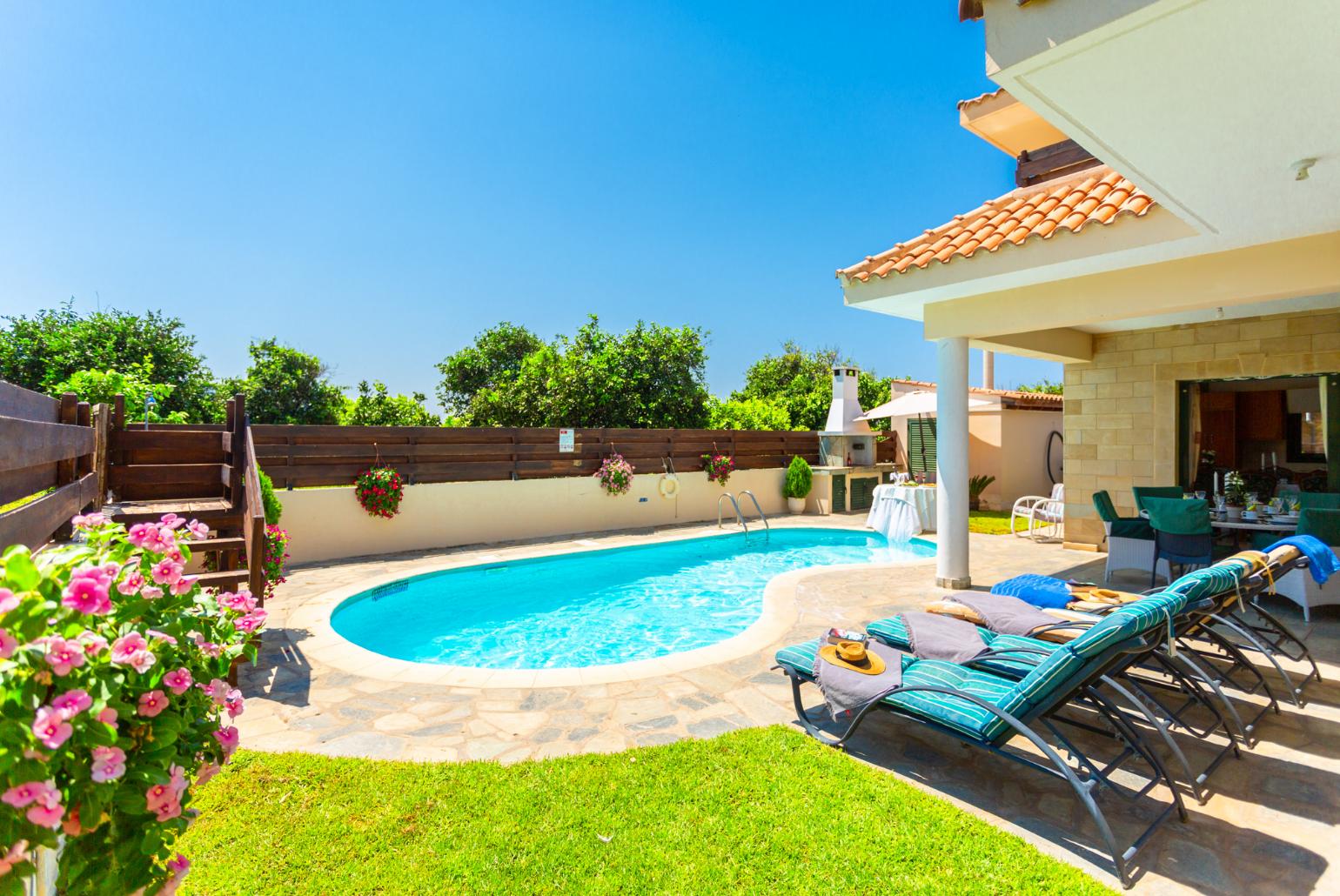 Beautiful villa with private pool, terrace, and large garden