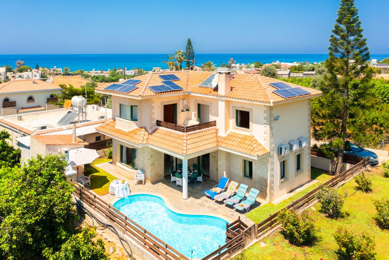 Aerial view of Villa Olivetta