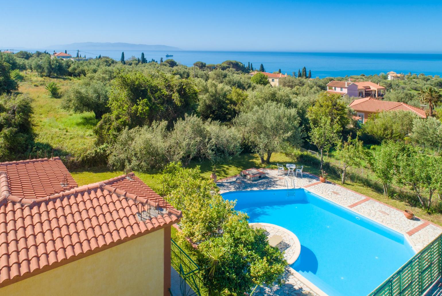 Aerial view of Villa Russa Dionisis