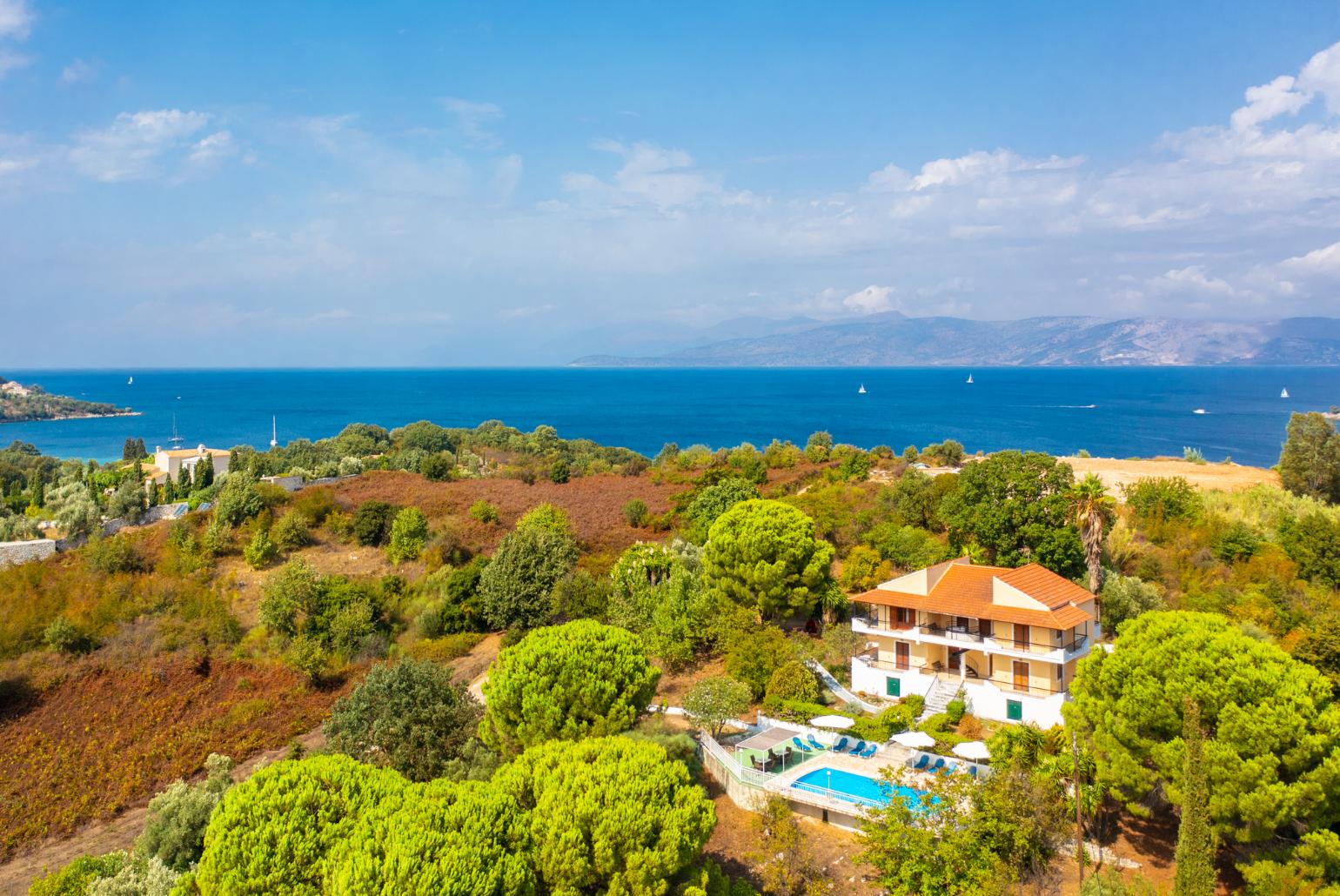 Aerial view of Cochelli Villa