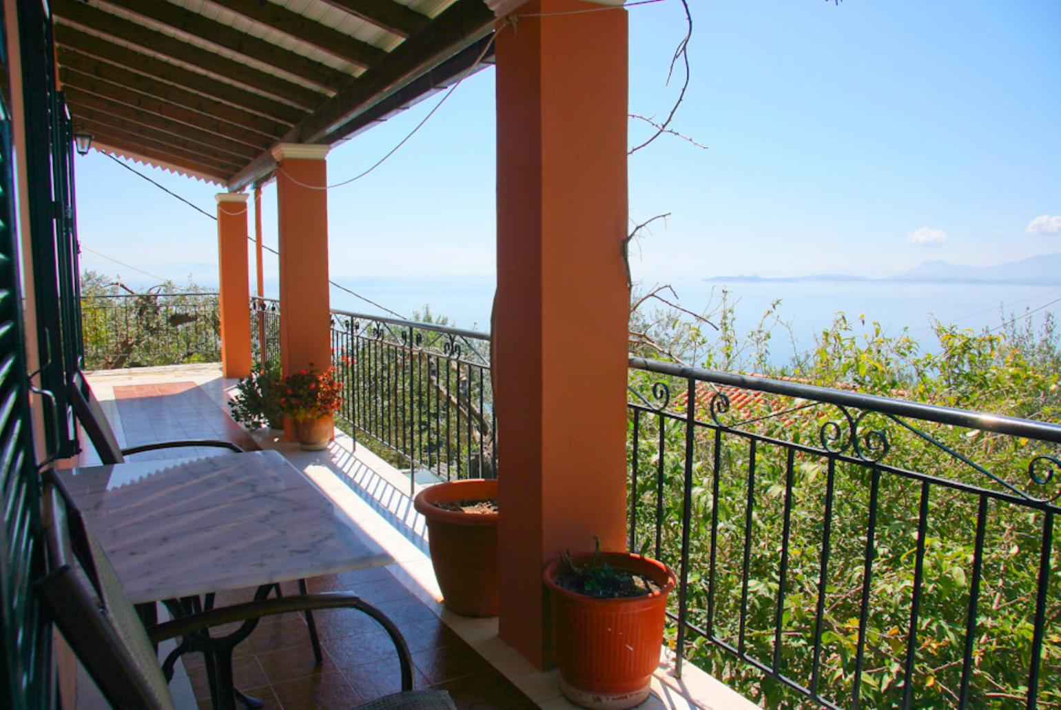 Balcony with panoramic sea views