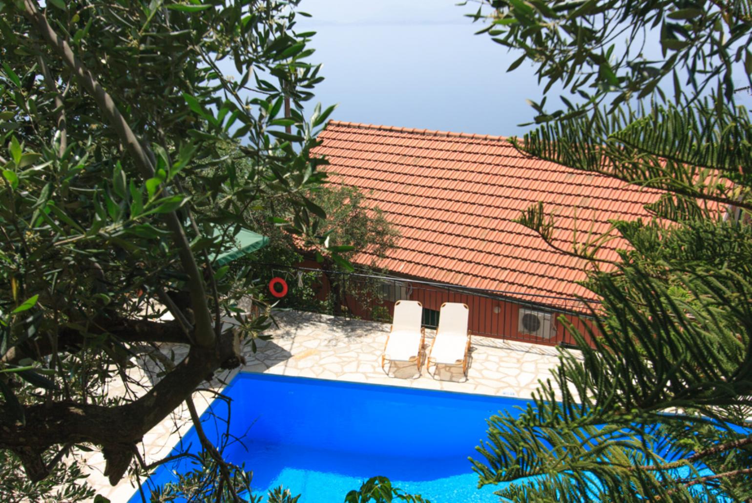 Private pool with terrace area