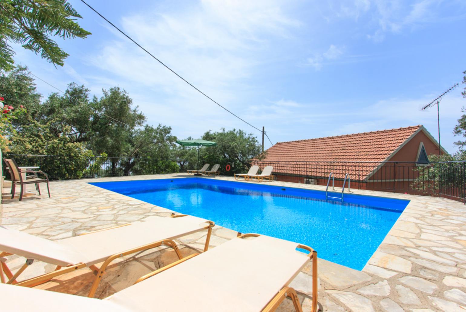 Private pool with terrace area