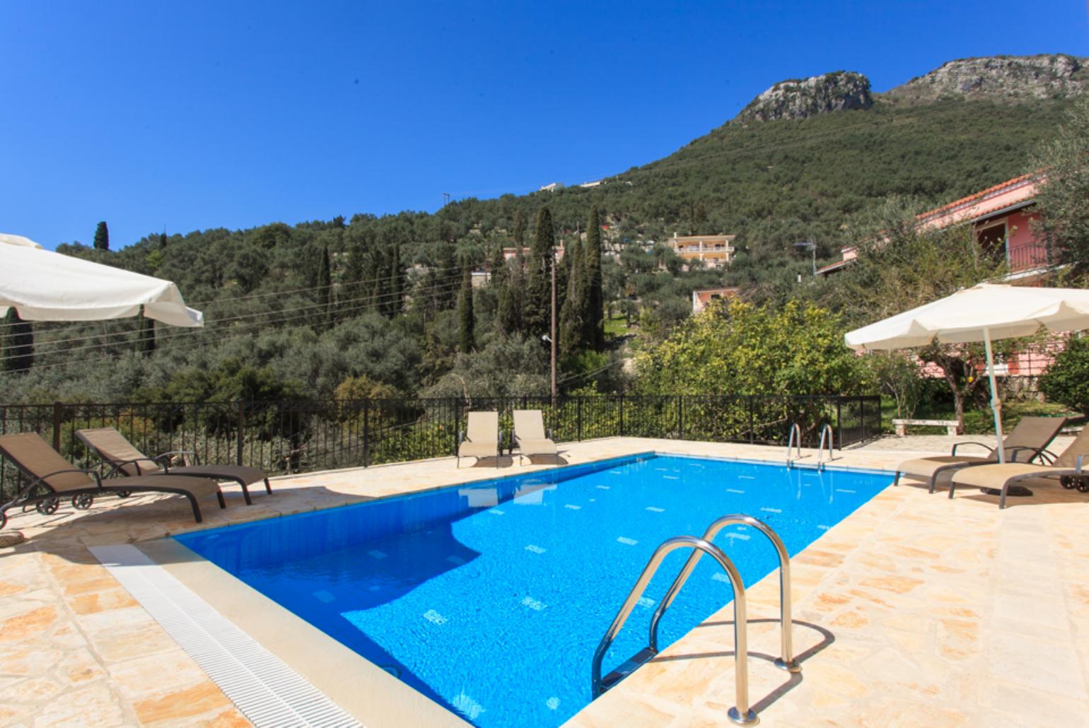 Private pool with terrace area