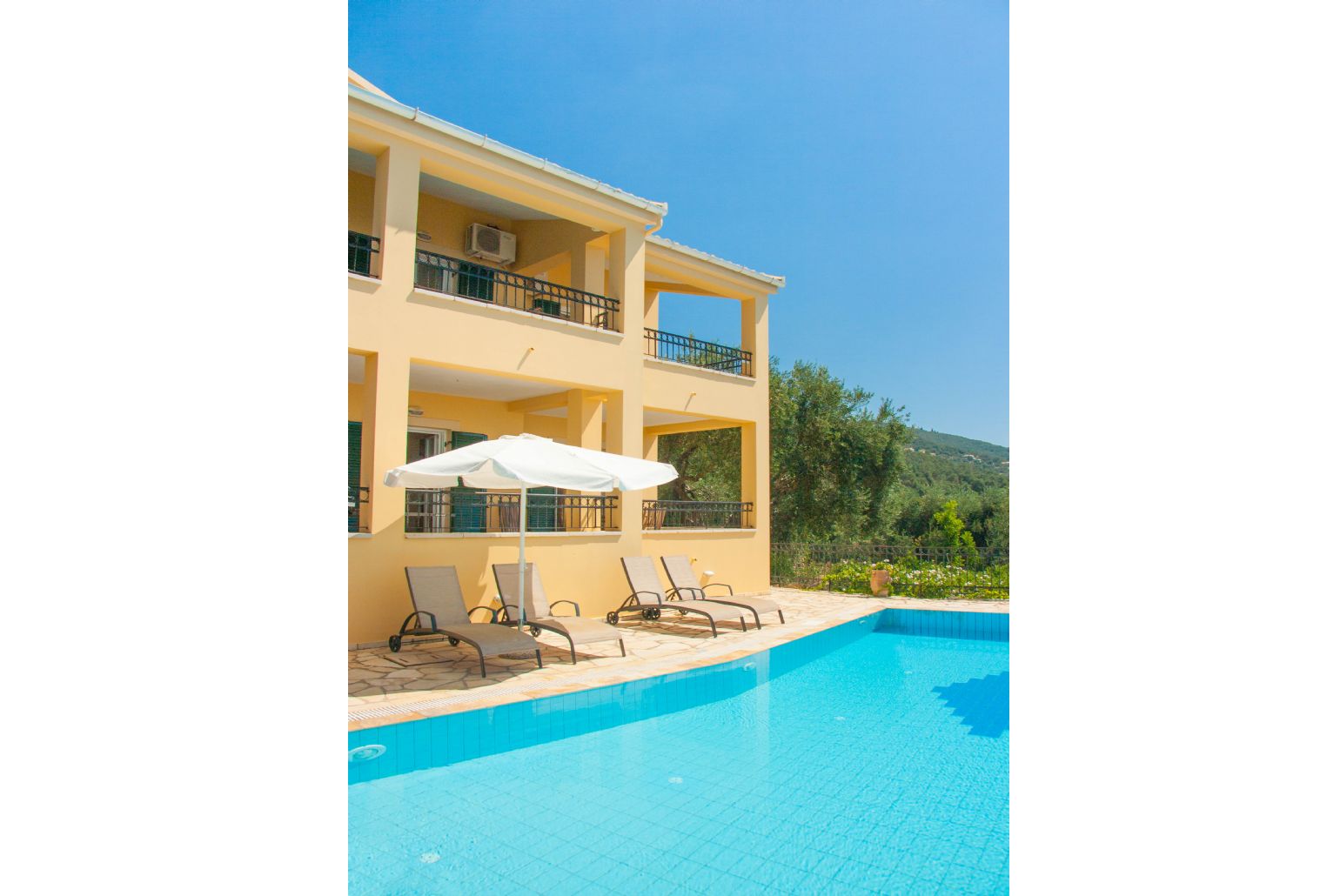 Private pool with terrace area