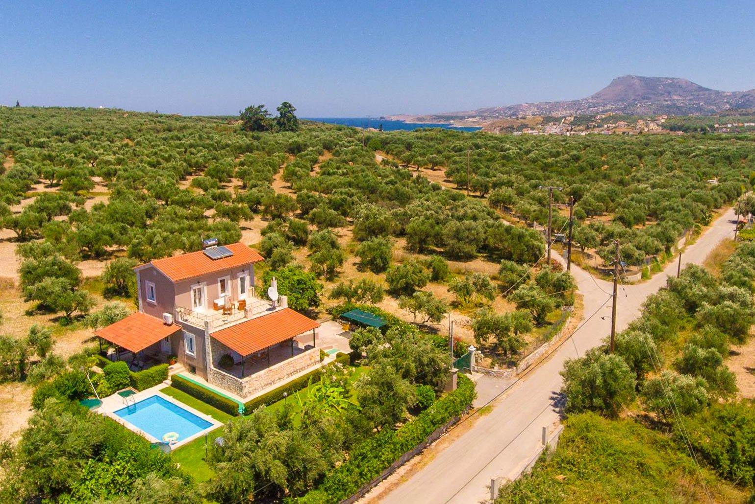 Aerial view of Villa Giannis