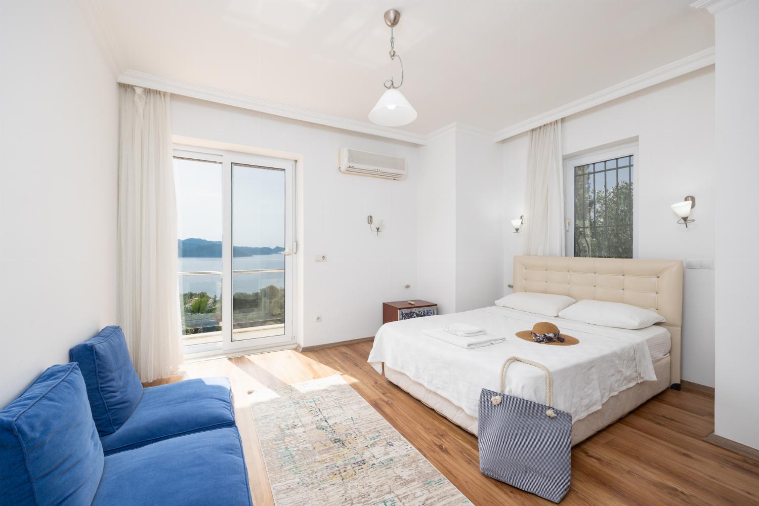 Double bedroom with A/C and sea views