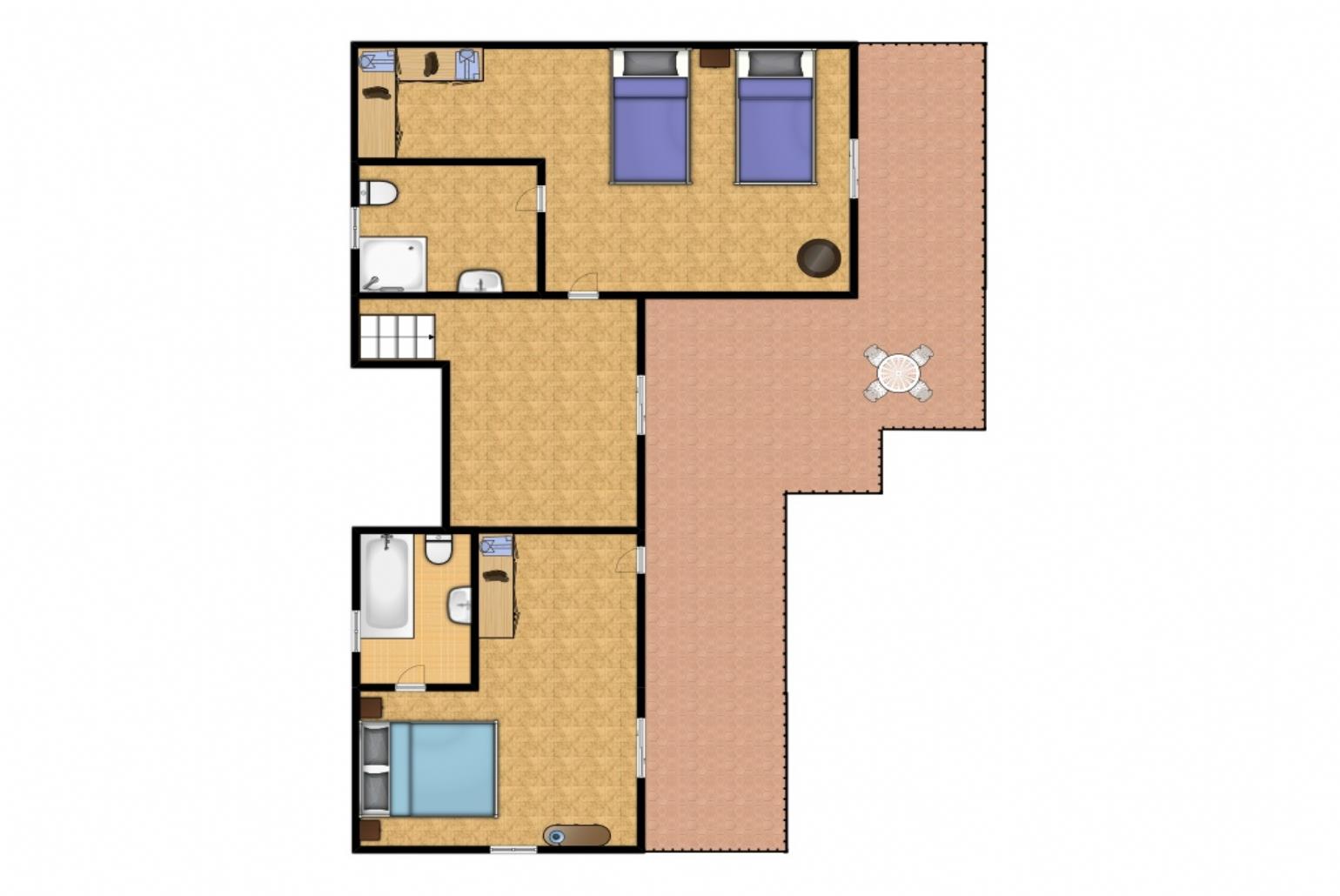 Floor plan of the villa