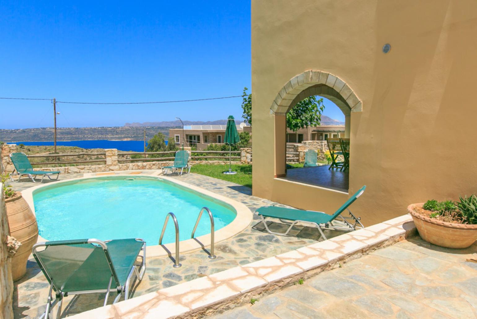 Private pool with terrace and garden area