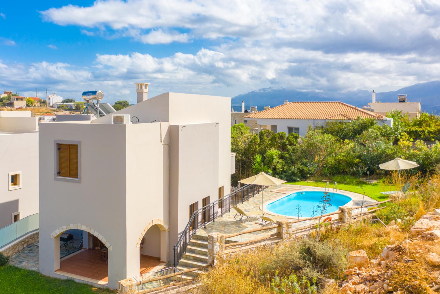 Aerial view of Villa Stratos