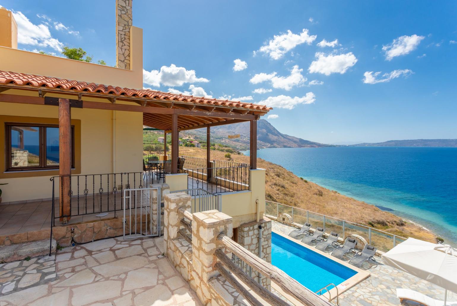 Beautiful villa with private pool, terrace, and panoramic sea views