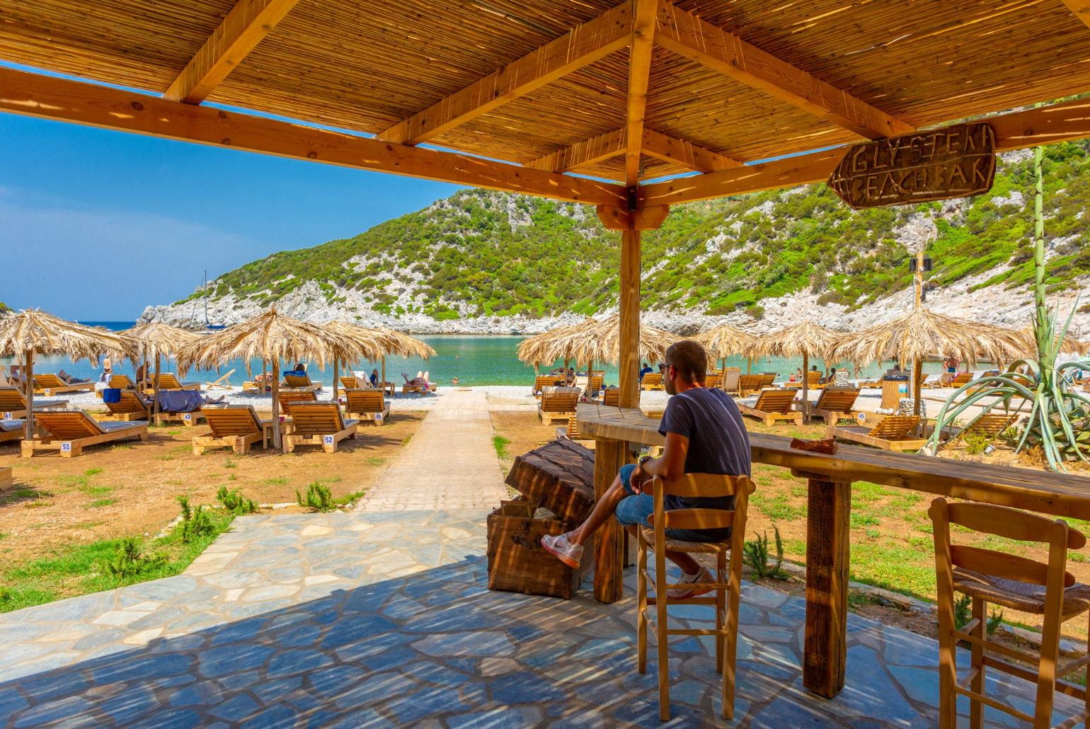 Taverna at Glysteri Beach - only a 7 minute walk from Villa Glysteri