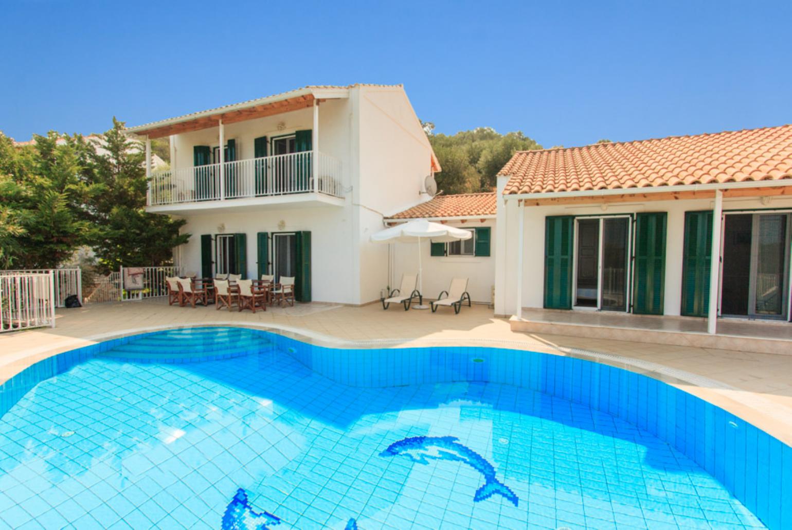 Private pool with terrace area and views
