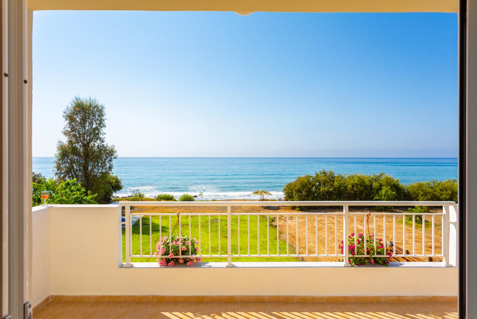 Upper terrace with panoramic sea views