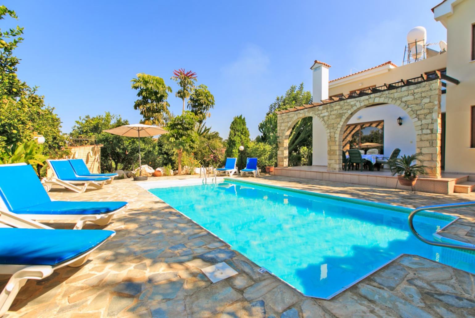 Private pool with terrace area